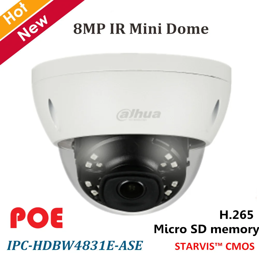 Dahua 8MP 4K IP камера H.265 IR мини купольная сетевая Интеллектуальное обнаружение WDR