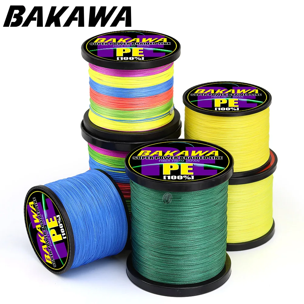 BAKAWA 4 Strands PE Fishing Line 1000m Carp Fishing Cord Pesca Braided Wire 10-85LB Peche SUPER Strong Fishing Accessories
BAKAWA 4 Strands PE Fishing Line 1000m Carp Fishing Cord Pesca Braided Wire 10-85LB Peche SUPER Strong Fishing Accessories