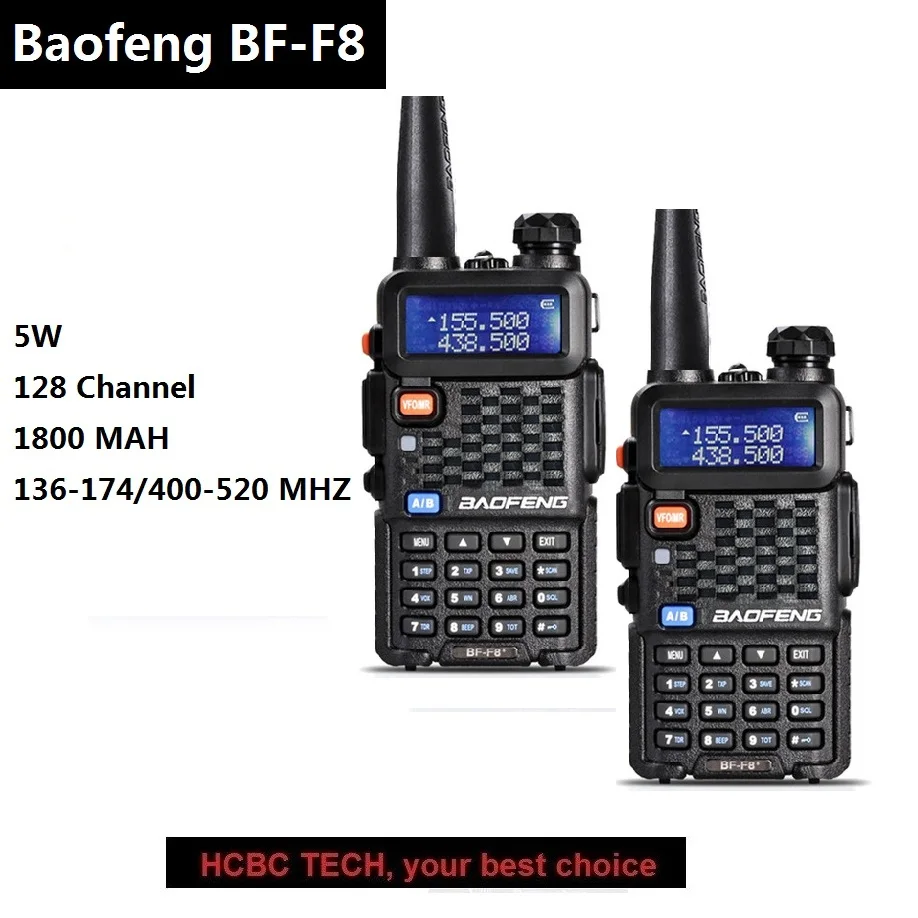 2PCS BAOFENG BF-F8 Walkie Talkie UHF VHF Dual Band Portable CB Radio 1800MAH Police Scanner Mobile Transceiver Similar GT-3
2PCS BAOFENG BF-F8 Walkie Talkie UHF VHF Dual Band Portable CB Radio 1800MAH Police Scanner Mobile Transceiver Similar GT-3