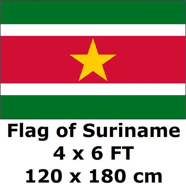 Suriname Flag 120 x 180 cm Surinames Surinamer Flags And Banners National Flag Country Banner
Suriname Flag 120 x 180 cm Surinames Surinamer Flags And Banners National Flag Country Banner