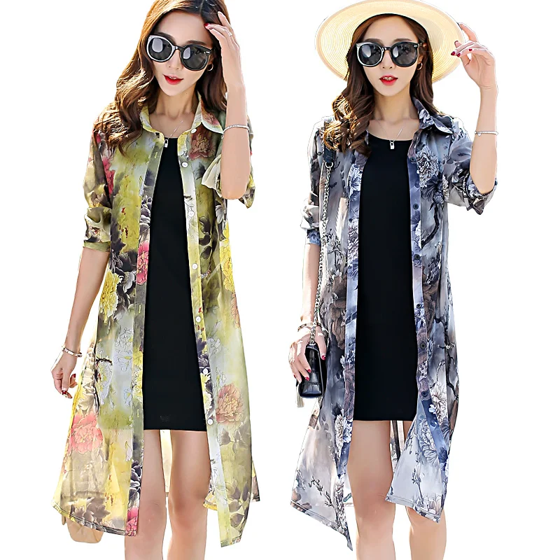 TingYiLi Summer Cardigan Women Chiffon Floral Print Boho Long Shirt Korean Elegant Ladies Long Cardigan
TingYiLi Summer Cardigan Women Chiffon Floral Print Boho Long Shirt Korean Elegant Ladies Long Cardigan