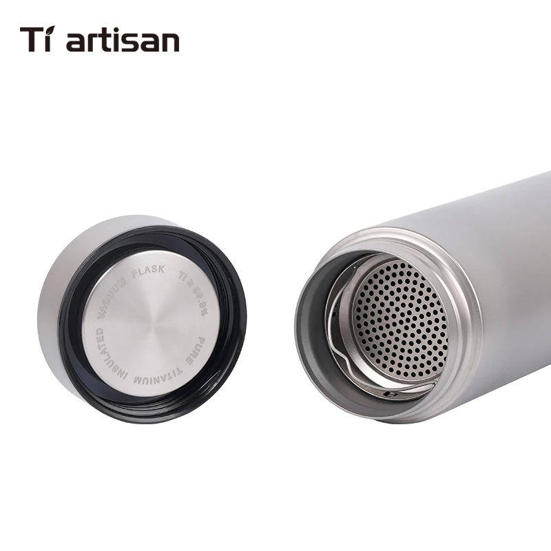 Tiartisan Outdoor Titanium insulated Thermos with tea filter Double wall Camping Drinking Water Kettle 400ml Ta8401Ti
Tiartisan Outdoor Titanium insulated Thermos with tea filter Double wall Camping Drinking Water Kettle 400ml Ta8401Ti