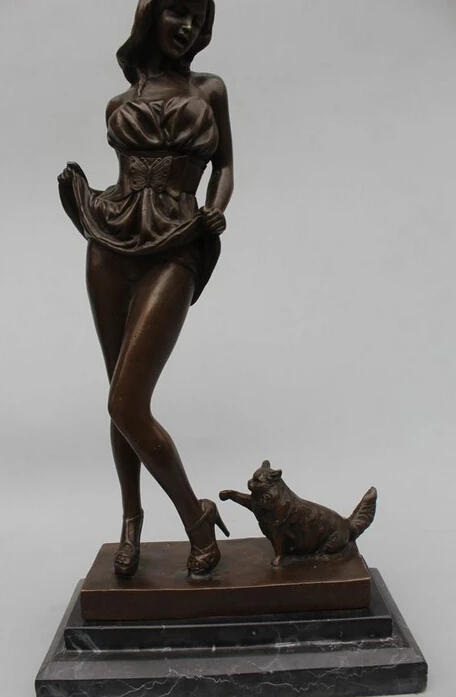 WBY 16 &quotскульптура Западное искусство бронза мрамор Belle девушка женщина СТАТУЯ