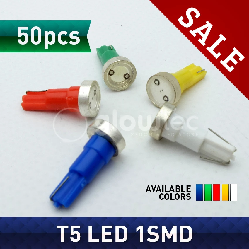 WHOLESALE 50PCS 2721 T5 1LED COB SMD Dashboard Licence Plate Lamp Speed Wedge Light Car Bulb DC12V GLOWTEC
WHOLESALE 50PCS 2721 T5 1LED COB SMD Dashboard Licence Plate Lamp Speed Wedge Light Car Bulb DC12V GLOWTEC