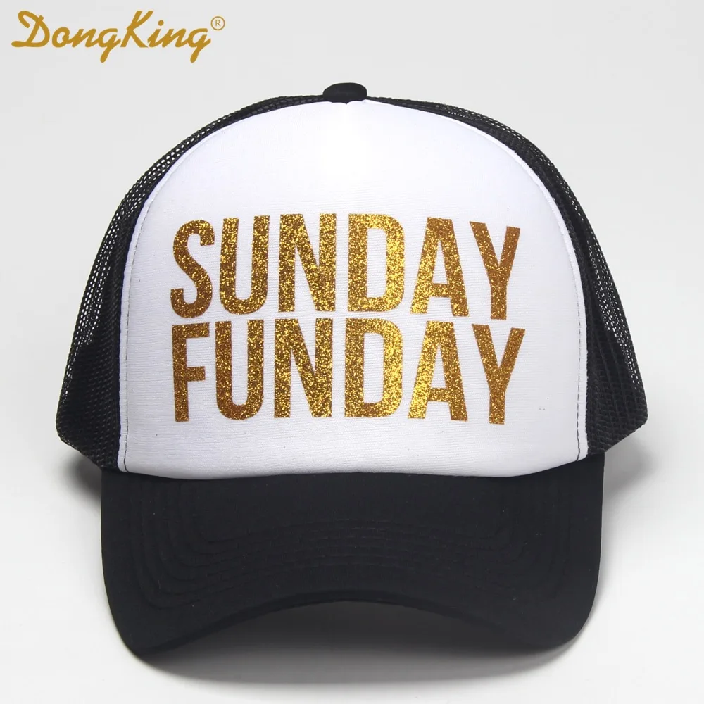 DongKing Trucker Cap SUNDAY FUNDAY Gold Glitter Print Hat Top Quality Mesh Caps Family Gift Baseball Snapback Adult Polyester
DongKing Trucker Cap SUNDAY FUNDAY Gold Glitter Print Hat Top Quality Mesh Caps Family Gift Baseball Snapback Adult Polyester