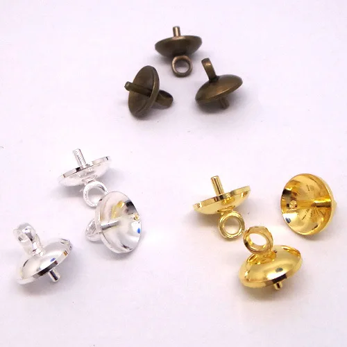 50pcs/lot Pearl Pendant Connector Bail Cap 5/6/8mm Blank Tray Fit Half Hole Round Beads DIY Jewelry Making Findings Accessories
50pcs/lot Pearl Pendant Connector Bail Cap 5/6/8mm Blank Tray Fit Half Hole Round Beads DIY Jewelry Making Findings Accessories
