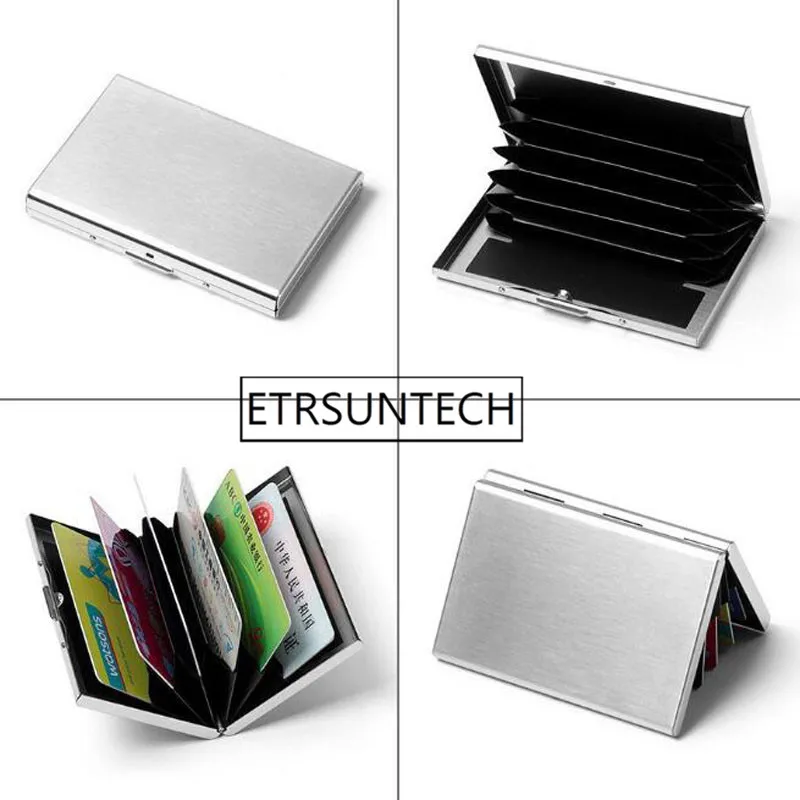 50pcs Stainless Steel Credit Card Holder Men Slim Anti Protect Travel ID Card Holder Women Rfid Wallet Metal Case
50pcs Stainless Steel Credit Card Holder Men Slim Anti Protect Travel ID Card Holder Women Rfid Wallet Metal Case