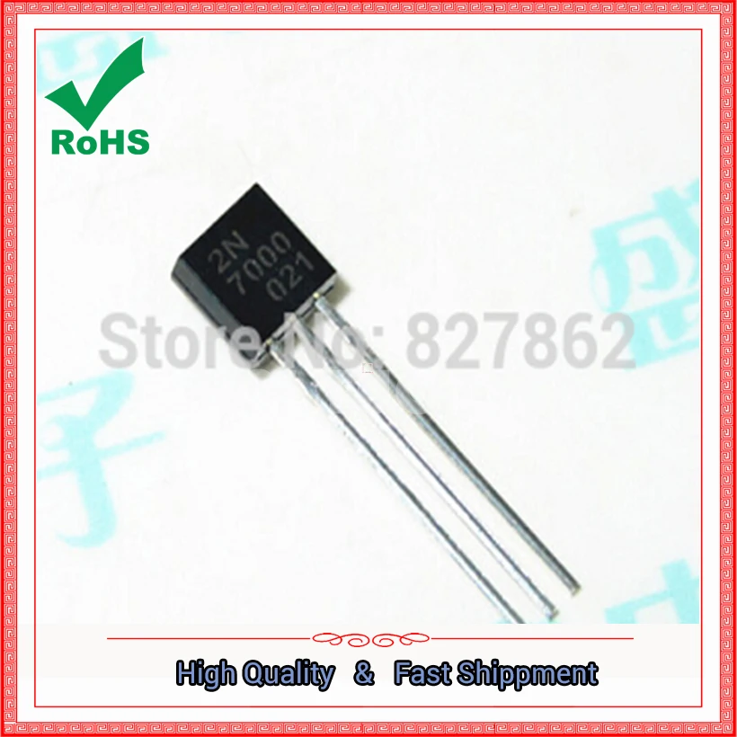 Free Shipping 100PCS 2N7000 N-Channel MOSFET TO-92 
Free Shipping 100PCS 2N7000 N-Channel MOSFET TO-92