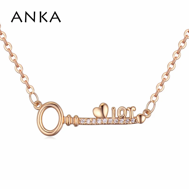ANKA charm key to love heart zirconia necklaces & pendants 3 color chain jewelry AAA cubic zirconia necklace women gift #114160
ANKA charm key to love heart zirconia necklaces & pendants 3 color chain jewelry AAA cubic zirconia necklace women gift #114160