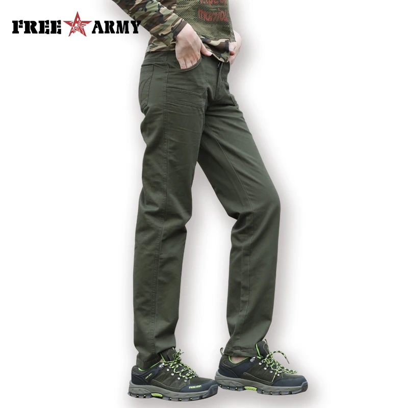 Freearmy брендовые военные повседневные женские брюки армейский зеленый Осень