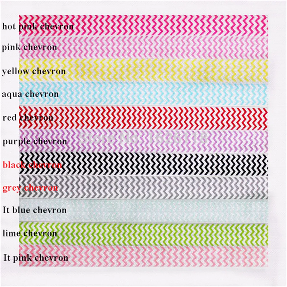 50yds/per color /per roll/ lot 5/8" chevron elastic printed hairbands -Fold Over Elastic Headbands
50yds/per color /per roll/ lot 5/8" chevron elastic printed hairbands -Fold Over Elastic Headbands