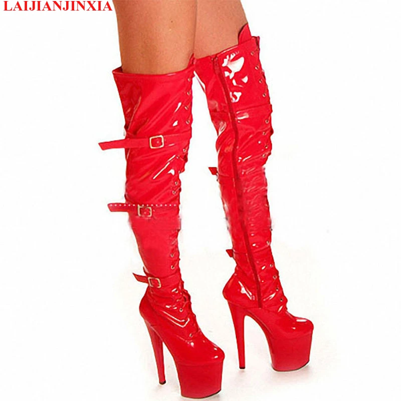 LAIJIANJINXIA New Women Sexy 20cm High Heel Over The Knee Boots Party Queen Shoes Night Club Platform Pole Dance Shoes
LAIJIANJINXIA New Women Sexy 20cm High Heel Over The Knee Boots Party Queen Shoes Night Club Platform Pole Dance Shoes