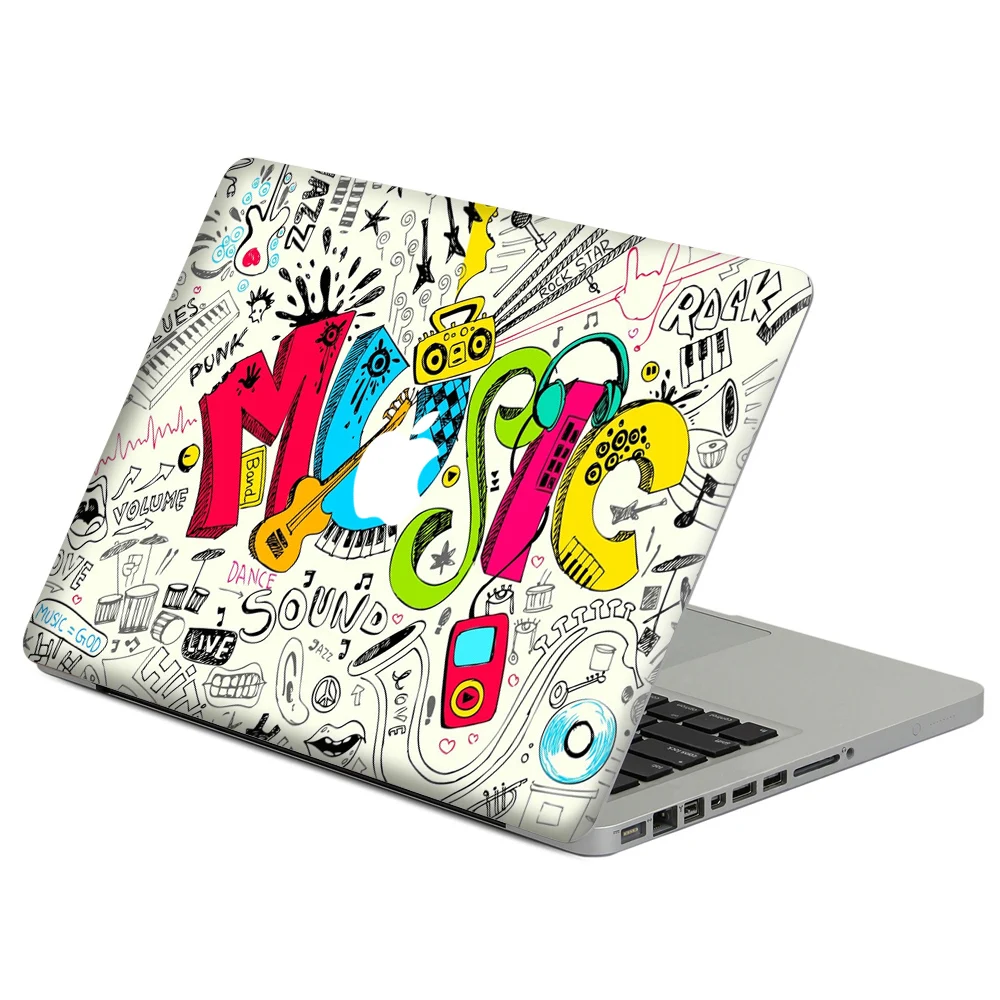 Рок музыка каракули ноутбука Наклейка кожа для MacBook Air Pro Retina 11 "13" 15 "винил Mac
