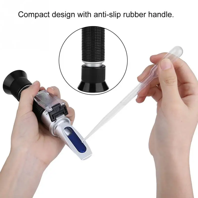 Brix Refractometer Handheld Sugar Tester RZ120 for Beer Wine Fruit Juice 0-32% Brix grapes ATC
Brix Refractometer Handheld Sugar Tester RZ120 for Beer Wine Fruit Juice 0-32% Brix grapes ATC