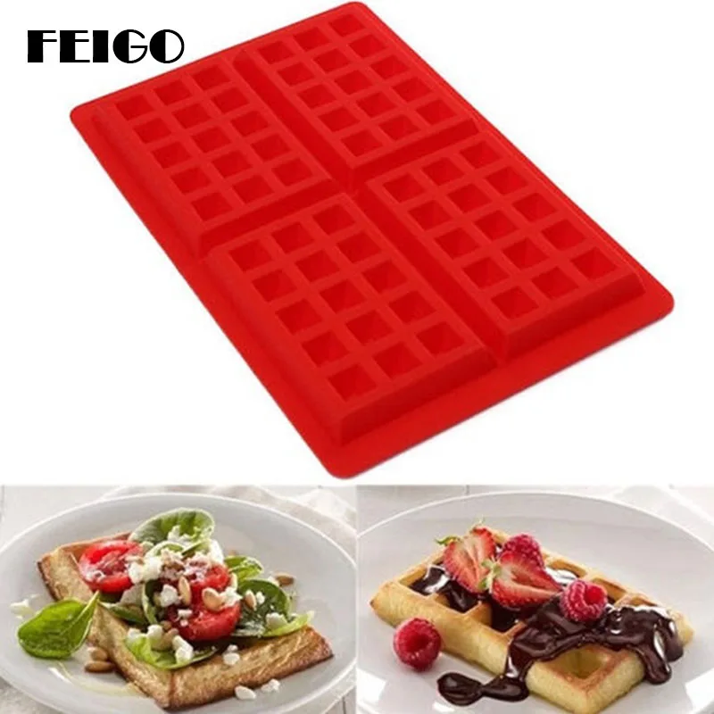 FEIGO 1Pc DIY 4-Cavity Waffles Mold Creative Silicone Muffin Cake Waffle Mold Bakery Tools 4-Hold Squre Baking Pastry Tools F141
FEIGO 1Pc DIY 4-Cavity Waffles Mold Creative Silicone Muffin Cake Waffle Mold Bakery Tools 4-Hold Squre Baking Pastry Tools F141