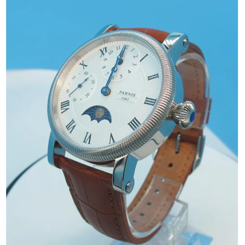 Parnis 43mm Handwind Watches Leather Strap PVD Case Bule Hands White Dial Small Second Men Mechanical Watch Man Gift Clock PA700
Parnis 43mm Handwind Watches Leather Strap PVD Case Bule Hands White Dial Small Second Men Mechanical Watch Man Gift Clock PA700