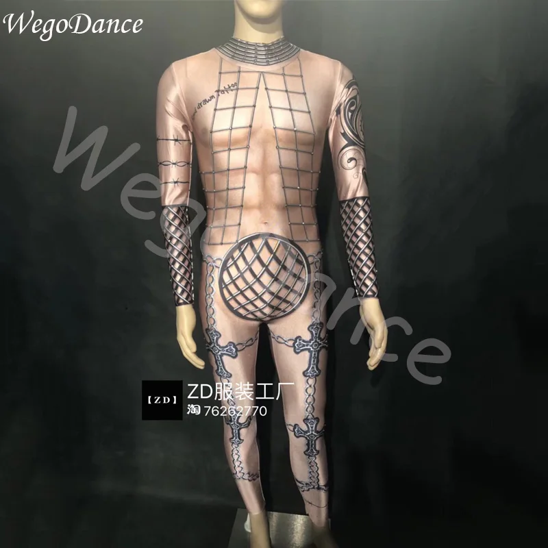 Factory direct sale Men's Full rhinestone bodysuit Nightclub Bar Sexy Costume freeshipping
Factory direct sale Men's Full rhinestone bodysuit Nightclub Bar Sexy Costume freeshipping