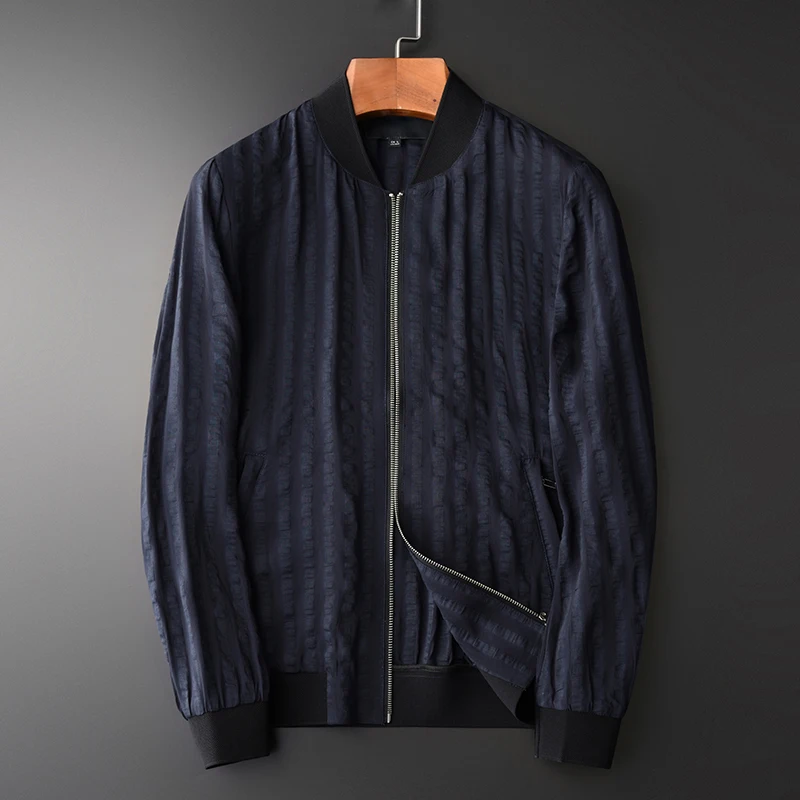 Minglu Linen Mens Jackets Luxury Yarn Dyed Stripe Stand Collar Mens Jackets And Coats Plus Size 4xl Spring Slim Fit Man Coats
Minglu Linen Mens Jackets Luxury Yarn Dyed Stripe Stand Collar Mens Jackets And Coats Plus Size 4xl Spring Slim Fit Man Coats