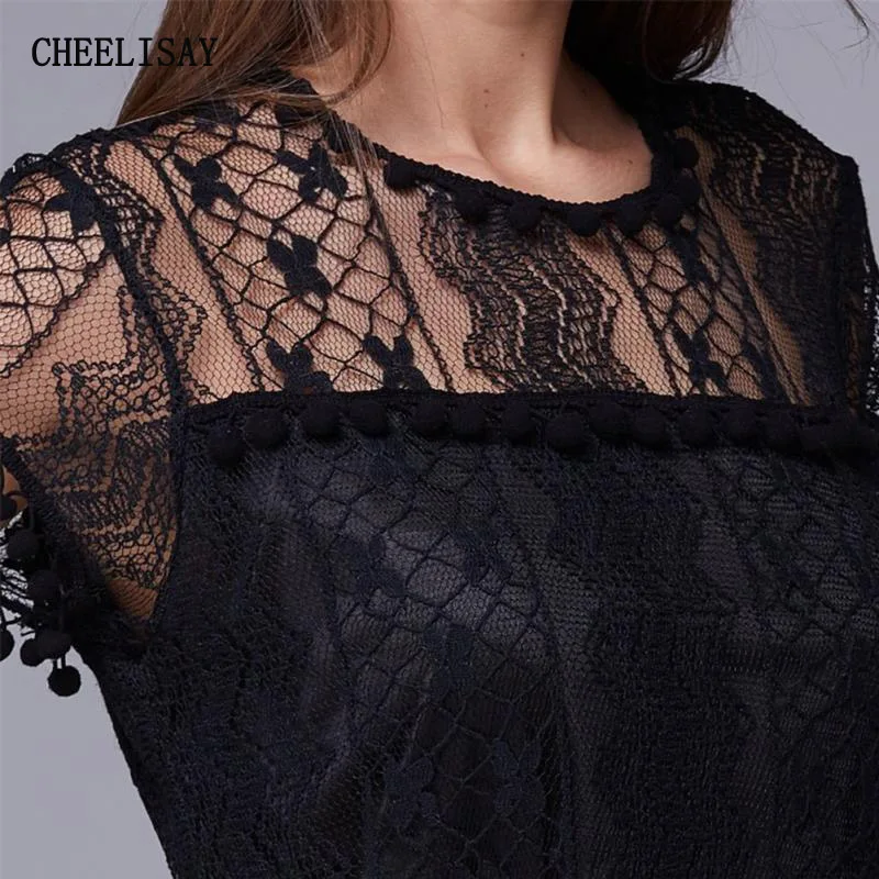 Hot Summer beach Dress Sexy Women Casual Sleeveless Beach Short Dress Tassel Solid Black Mini Lace Dress Plus Size
Hot Summer beach Dress Sexy Women Casual Sleeveless Beach Short Dress Tassel Solid Black Mini Lace Dress Plus Size