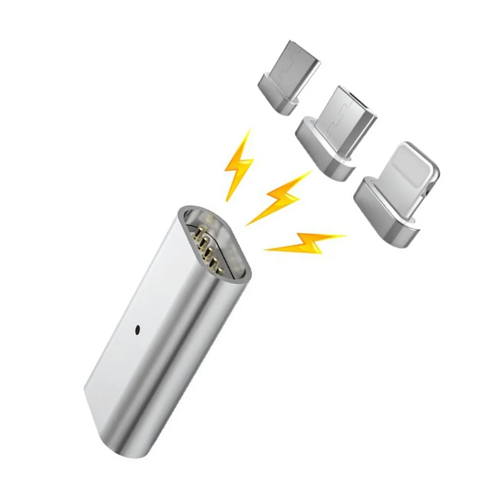 Магнитный адаптер Micro USB 3 в 1 тип освещения C магнитный разъем Быстрая зарядка