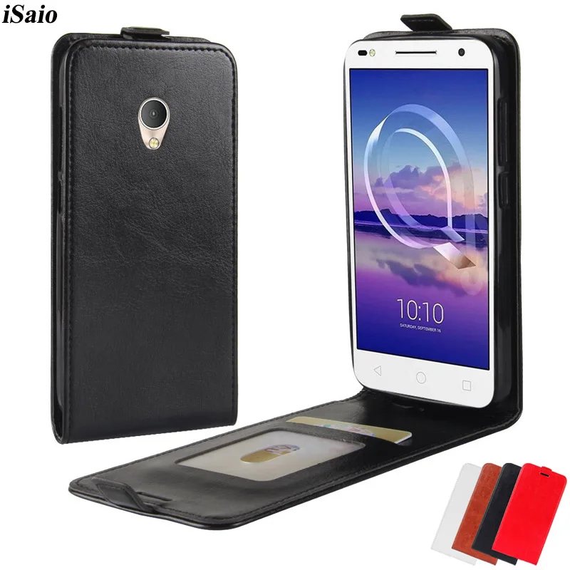 Флип чехол для Alcatel U5 HD 5047D 5047 5047i кожаный защитный телефона силиконовый