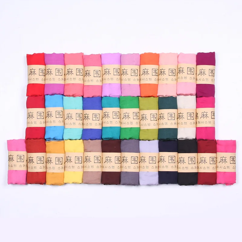 Plain Scarf New Cotton Linen Solid Color Monochrome Candy Colored Silk Femme scarves
Plain Scarf New Cotton Linen Solid Color Monochrome Candy Colored Silk Femme scarves