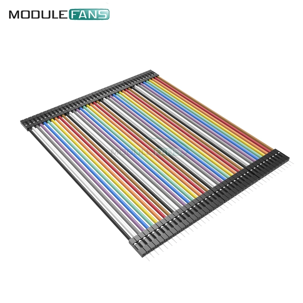 2 x 40PCS DIY KIT Dupont 10CM Male To Female Jumper Wire Ribbon Cable for Arduino | Электронные компоненты и