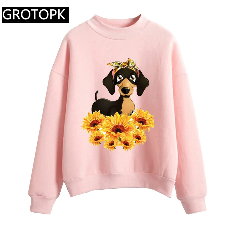 2019 Women's Sweatshirt Harajuku Kawaii Lady Tumblr Ulzzang Cartoon Funny Hoody Ladies Sunflower Dachshund Print Sudaderas Mujer
2019 Women's Sweatshirt Harajuku Kawaii Lady Tumblr Ulzzang Cartoon Funny Hoody Ladies Sunflower Dachshund Print Sudaderas Mujer