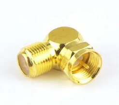 50pcs Gold plated F male plug to F female jack right angle adapter 90 Degree Coax TV
50pcs Gold plated F male plug to F female jack right angle adapter 90 Degree Coax TV