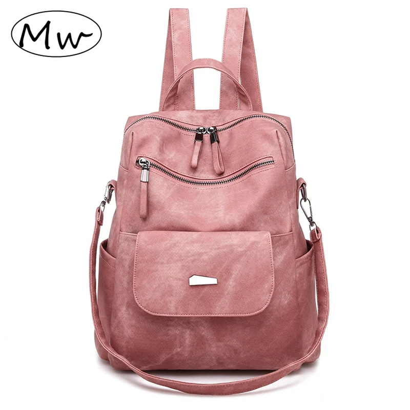 Vintage PU Leather Backpack Female Multifunction Travel Bagpack Pink School Bags For Teenager Girls High Quality mochila mujer
Vintage PU Leather Backpack Female Multifunction Travel Bagpack Pink School Bags For Teenager Girls High Quality mochila mujer