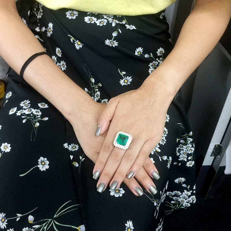 Fine Jewelry Real 14K Rose Gold 8ct AAA Colombian Lab Grown Emerald like Natural with Moissanite Gemstone Wedding Rings
Fine Jewelry Real 14K Rose Gold 8ct AAA Colombian Lab Grown Emerald like Natural with Moissanite Gemstone Wedding Rings