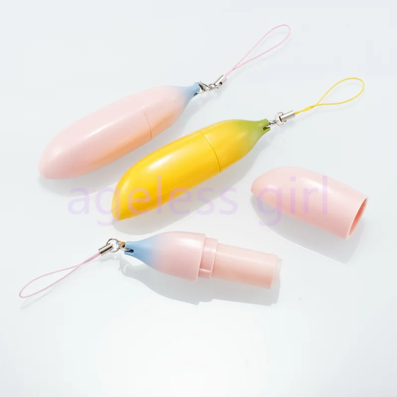 

10/30/50pcs 12.1mm Empty Lipstick Tubes Fruit Shape Banana With String Lip Blam Tube Lip Makeup Cosmetic Refillable Bottles