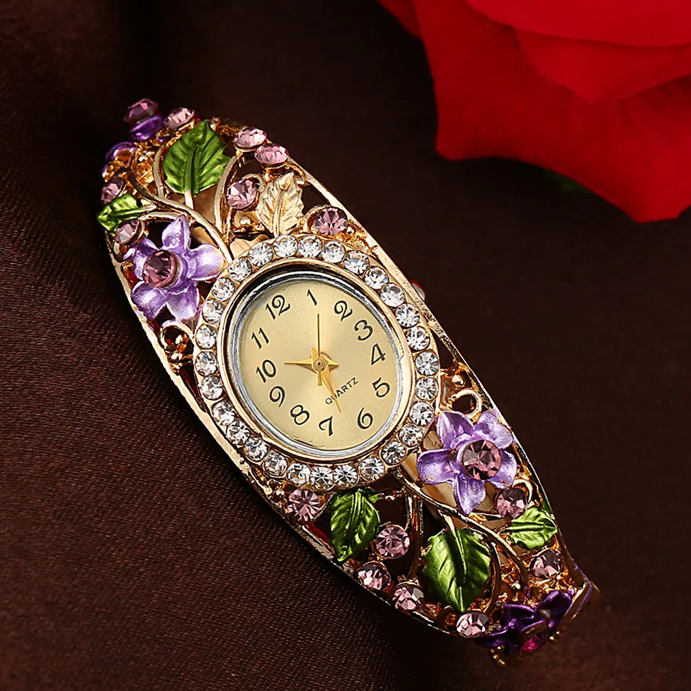 Women Watches Modern Fashion Rose Gold Bangle Crystal Flower Bracelet Quartz Wristwatch Rhinestone Stainless Steel Clock Gift #c
Women Watches Modern Fashion Rose Gold Bangle Crystal Flower Bracelet Quartz Wristwatch Rhinestone Stainless Steel Clock Gift #c