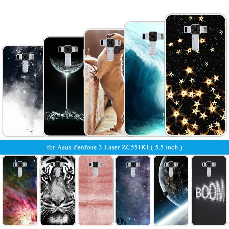 Для Asus ZC551KL ZenFone 3 Laser мягкий чехол Ультратонкий ТПУ гелевый Чехол 5 "для ZenFone3 лев
