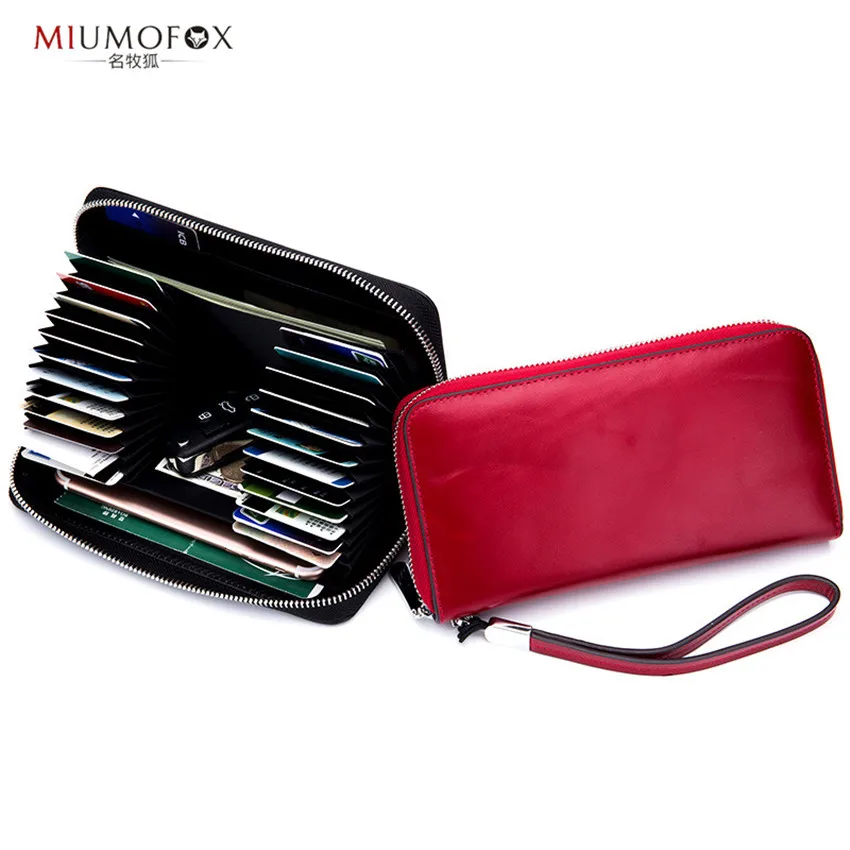 New Solid Oil Wax Long Cow Leather 24 Card Wallet Holders Solid Simple Fashion Luxury Organ Style Purse Credit Card Holders 235
New Solid Oil Wax Long Cow Leather 24 Card Wallet Holders Solid Simple Fashion Luxury Organ Style Purse Credit Card Holders 235