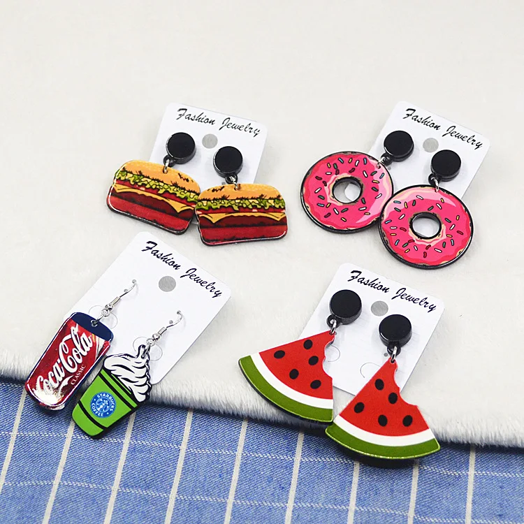 MIARA.L cartoon fashionable ear stud femininity personality acrylic fruit food long style watermelon earrings summer drop
MIARA.L cartoon fashionable ear stud femininity personality acrylic fruit food long style watermelon earrings summer drop