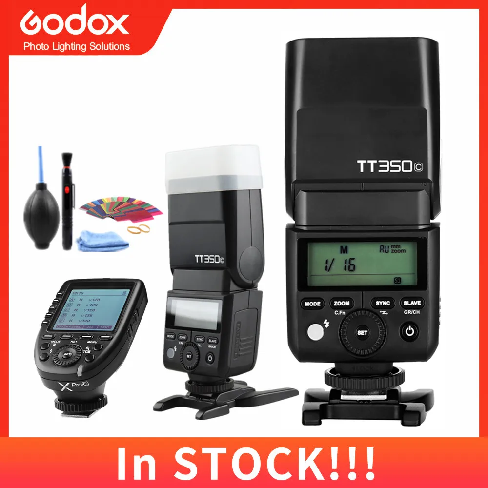 Мини вспышка Godox TT350C GN36 2 4G TTL HSS + триггерный передатчик Xpro C для Canon 5D 6D 7D 1D 850D 800D 1500D