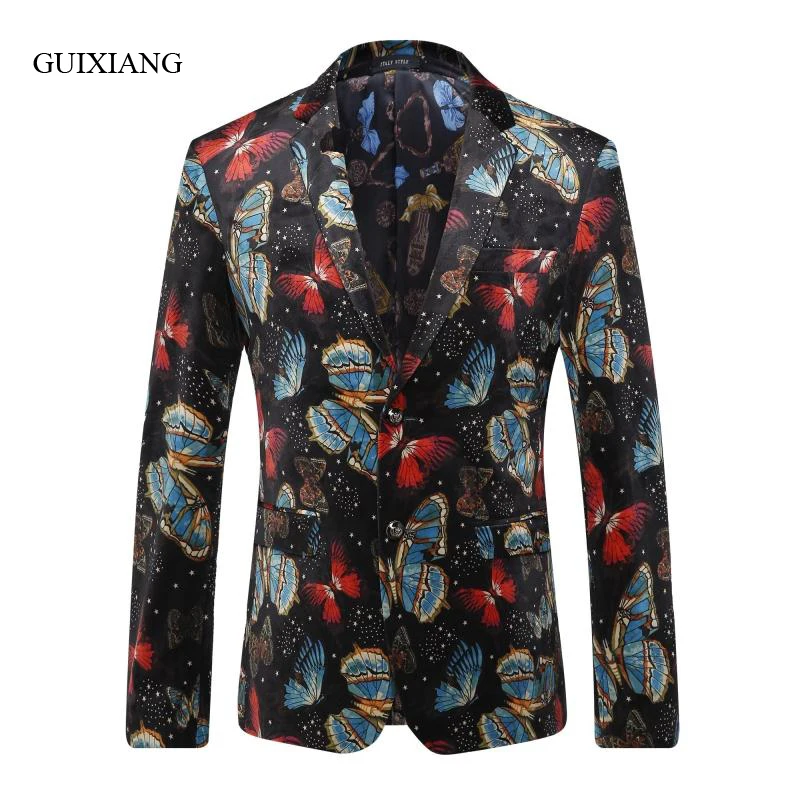 2019 new style men boutique blazers high quality Euramerican Butterfly pattern men's slim suit jacket dress large size M-3Xl
2019 new style men boutique blazers high quality Euramerican Butterfly pattern men's slim suit jacket dress large size M-3Xl