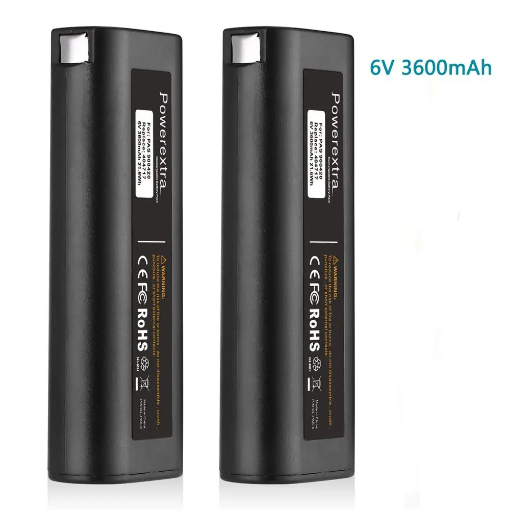 Powerextra 6V 3600mAh NiCd Battery for Paslode 404717 900600 902000 Impulse Nailer Free Shipping
Powerextra 6V 3600mAh NiCd Battery for Paslode 404717 900600 902000 Impulse Nailer Free Shipping