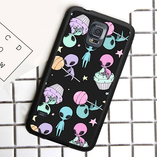Aesthetics Cute Alien space Case For Samsung Galaxy S6 S7 edge S8 S9 S10 Plus Lite S4 S5 Note 4 5 8 9 Phone Cover Fundas |