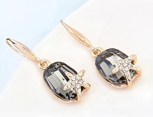 Trendy Crystal From Swarovski Earrings For Women Elegant Gold Color Starfish Wedding Jewelry Lady 2018 Crystal Earrings
Trendy Crystal From Swarovski Earrings For Women Elegant Gold Color Starfish Wedding Jewelry Lady 2018 Crystal Earrings