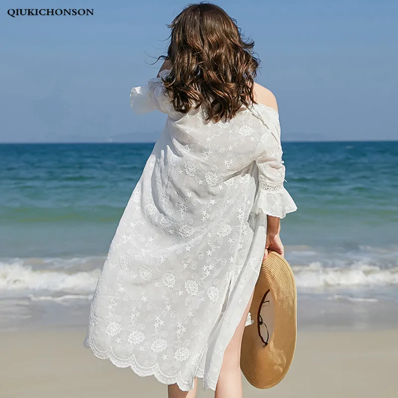 Bohemian Tops Summer Beach Sun-proof Cover Up Seven Flare Sleeve Embroidery Long Chiffon Cardigan Women boho kimono
Bohemian Tops Summer Beach Sun-proof Cover Up Seven Flare Sleeve Embroidery Long Chiffon Cardigan Women boho kimono