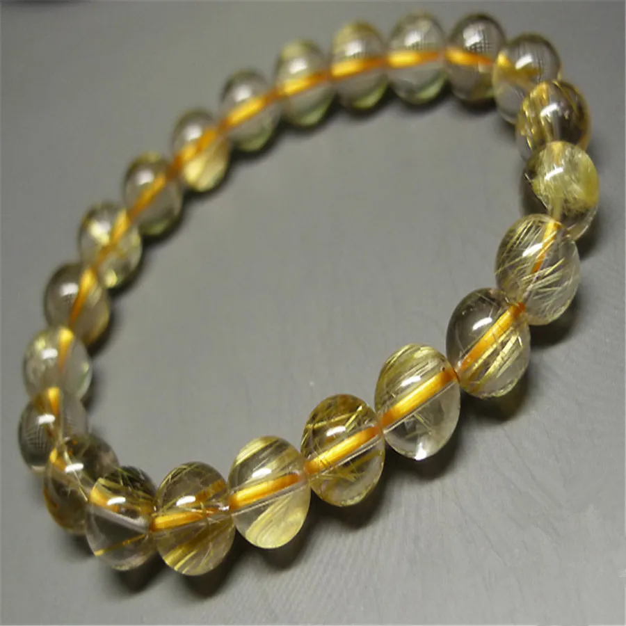 8.5mm Genuine Brazil Yellow Hair Titanium Rutilated Quartz Fashion Jewelry Round Loose Bead Natural Crystal Bracelet For Women
8.5mm Genuine Brazil Yellow Hair Titanium Rutilated Quartz Fashion Jewelry Round Loose Bead Natural Crystal Bracelet For Women