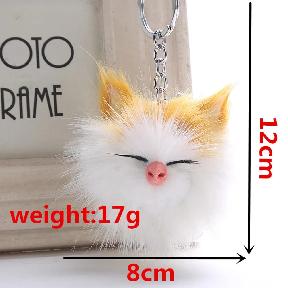 Cute Sleeping Smile Cat Pompom Keychain Keyring Top Quality Charm Fur Ball Pendants Car Key Chain Accessories Jewelry
Cute Sleeping Smile Cat Pompom Keychain Keyring Top Quality Charm Fur Ball Pendants Car Key Chain Accessories Jewelry