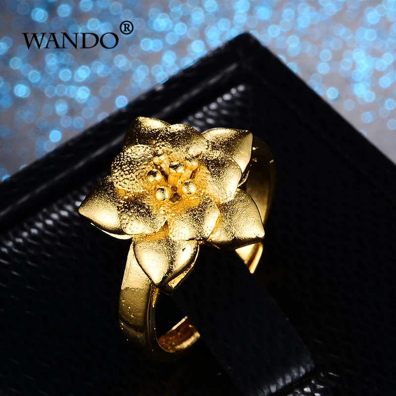 WANDO Gold colour Petal Flowers Rings Accessories Fashion Jewelry Gift for Christmas New Year Women Girl Party Ring gift R71
WANDO Gold colour Petal Flowers Rings Accessories Fashion Jewelry Gift for Christmas New Year Women Girl Party Ring gift R71