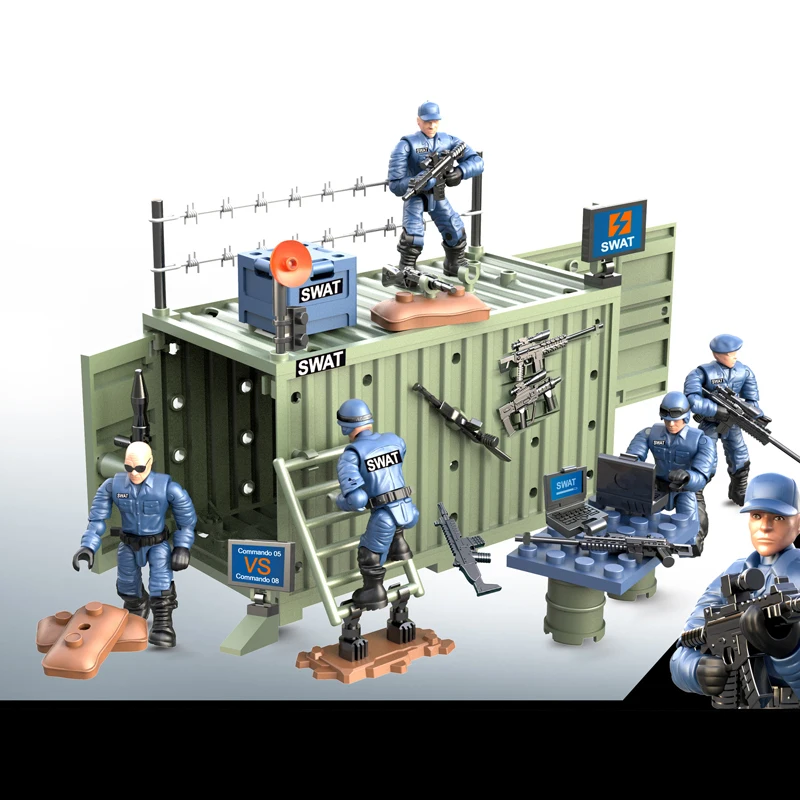 1:36 scale military city super police action figures mega building block swat 4in1 Anti-terrorism Command weapon bricks toys
1:36 scale military city super police action figures mega building block swat 4in1 Anti-terrorism Command weapon bricks toys