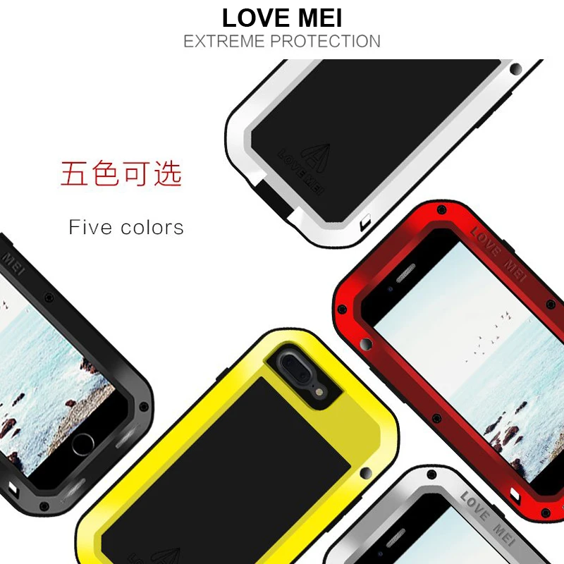 LOVEMEI Luxury Dirt-resistant Anti-knock Metal Aluminum Cases Cover with Gorilla Glass for iPhone 8, Heavy Duty Protection Cases
LOVEMEI Luxury Dirt-resistant Anti-knock Metal Aluminum Cases Cover with Gorilla Glass for iPhone 8, Heavy Duty Protection Cases