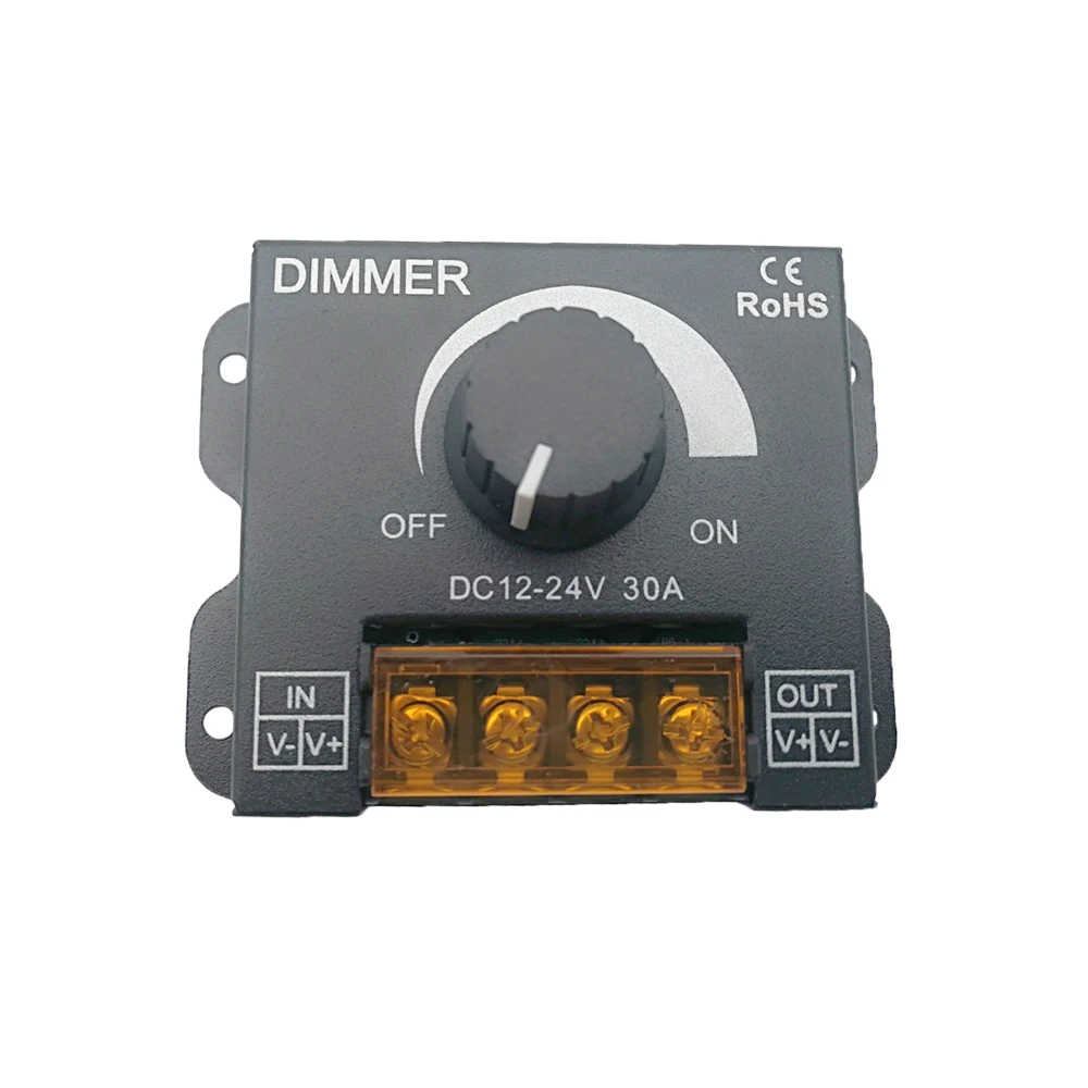 New LED Strip Dimmer 12V 24V 30A Output 5050 3528 String Ribbon Regulator Dim On Off Switch Knob Control Lighting Accessory
New LED Strip Dimmer 12V 24V 30A Output 5050 3528 String Ribbon Regulator Dim On Off Switch Knob Control Lighting Accessory
