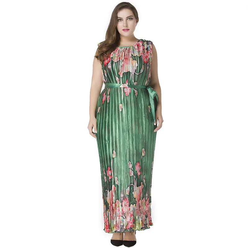 Robe longue femme ete Women Summer Dress Green Plus Size 6XL Elegant Club Party Dresses Long Maxi Pleated Floral Dress
Robe longue femme ete Women Summer Dress Green Plus Size 6XL Elegant Club Party Dresses Long Maxi Pleated Floral Dress