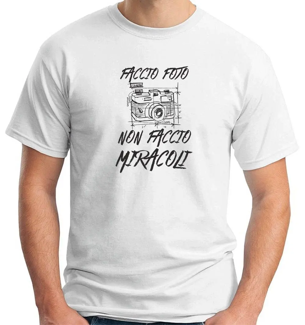 Футболка uomo manica corta T0626 Fotografia Faccio фото не мираколи весело Ман уникальный хлопок